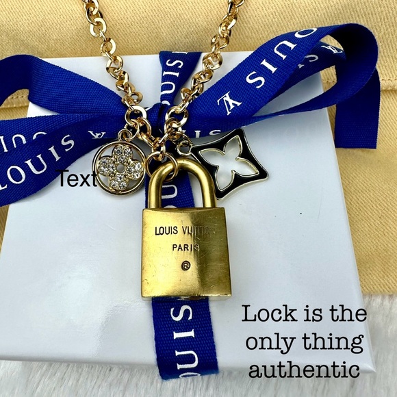 Louis Vuitton Lock #224 Pendant Necklace with charms gift set - Picture 3 of 5